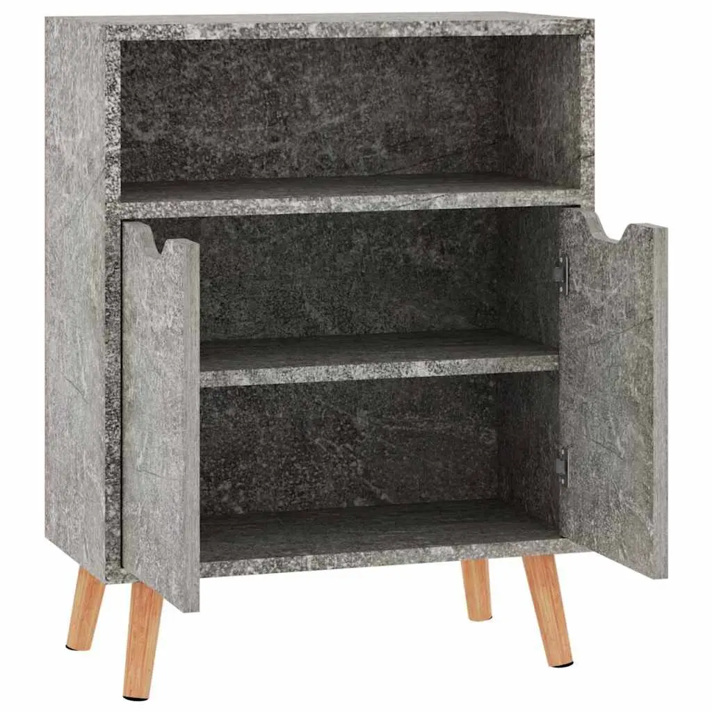 Grey Sideboard Buffet Engineered Wood Storage Cabinet Living Room Display Unit