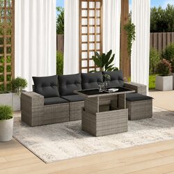 Comfortable 6-Piece Garden Sofa Set with Versatile Design
