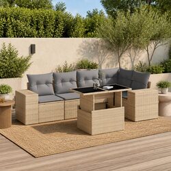 Comfortable 6 Piece Garden Sofa Set with Practical Features