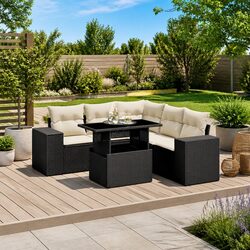 Comfortable 6 Piece Garden Sofa Set - Practical and Value
