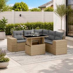 Comfort Meets Value: 6 Piece Garden Sofa Set