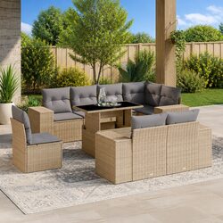 Comfortable and Valuable 9 Piece Garden Sofa Set