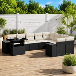 10-Piece Black Rattan Sofa Set – Comfort Meets Value