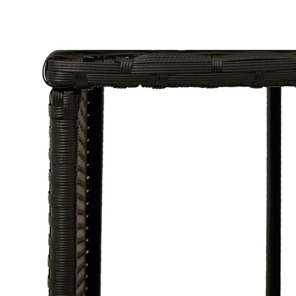 Hot Tub Surround Storage Bench Outdoor Spa Furniture Black Rattan