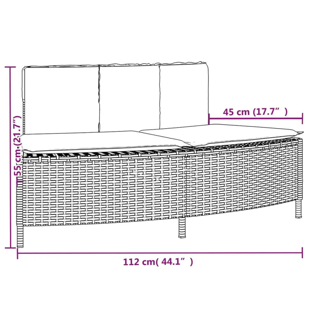 Hot Tub Surround Modular Spa Seating Grey Poly Rattan Wood Step