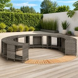 Warm Grey Hot Tub Surround: Durable and Convenient