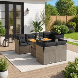 Comfortable 8-Piece Outdoor Sofa Set in Grey for Your Home