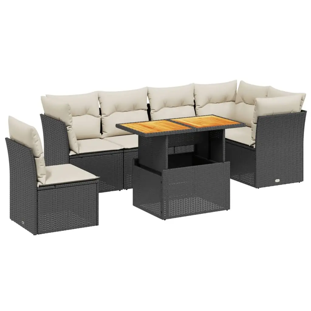 7 Piece Garden Sofa Set with Cushions