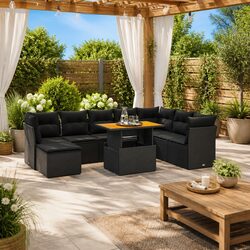 Comfort Meets Style in This 9 Piece Garden Sofa Set