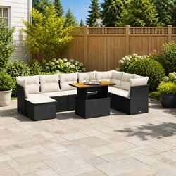 Comfortable 9-Piece Garden Sofa Set with Practical Features