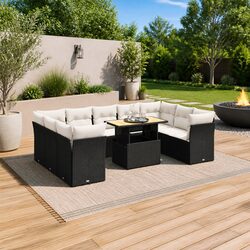 Comfortable and Practical 10-Piece Garden Sofa Set