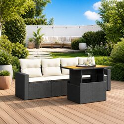 Reliable 5 Piece Outdoor Sofa Set with Thick Cushions