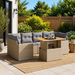 Comfortable 7-Piece Modular Sofa Set for Your Outdoors