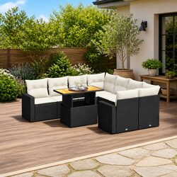 Reliable 9-Piece Garden Sofa Set with Comfortable Design