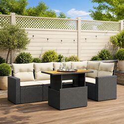 Comfort and Style with 6 Piece Garden Sofa Set