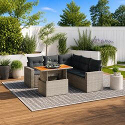 Comfort and Value in This 6 Piece Garden Sofa Set