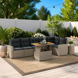 Comfortable and Versatile 7 Piece Garden Sofa Set