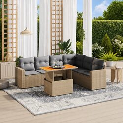 Value and Comfort in a 7 Piece Garden Sofa Set