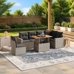 Comfortable and Versatile 7 Piece Garden Sofa Set