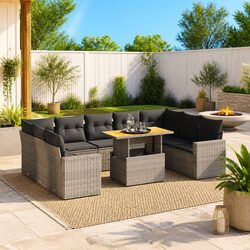 Comfortable and Practical 10-Piece Outdoor Sofa Set