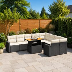 Reliable 10 Piece Garden Sofa Set for Outdoor Enjoyment