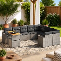 Comfortable and Valuable 10 Piece Garden Sofa Set
