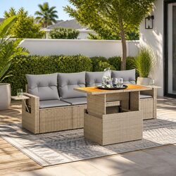 Comfortable and Value-Driven 5 Piece Sofa Set in Beige