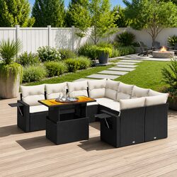 Comfortable 9-Piece Modular Garden Sofa Set for Relaxation