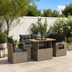 Comfortable Garden Sofa Set - 6 Pieces with Cushions