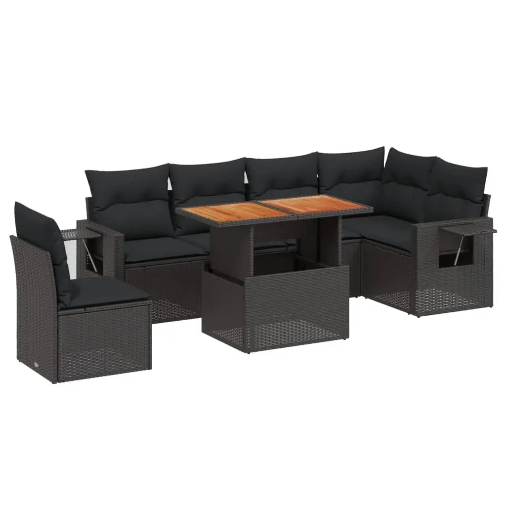 7 Piece Garden Sofa Set with Washable Cushions