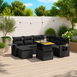 Comfortable 8 Piece Garden Sofa Set with Cushions