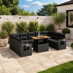 Comfortable 10 Piece Garden Sofa Set for Outdoor Enjoyment