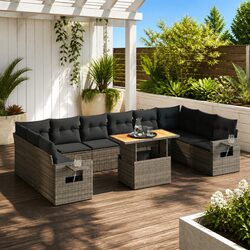 Comfortable 11 Piece Garden Sofa Set for Outdoor Relaxation