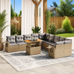 Value Meets Practicality: 11 Piece Garden Sofa Set