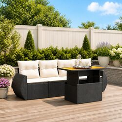 Comfortable 5 Piece Garden Sofa Set with Removable Covers