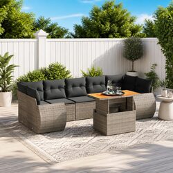 Comfortable 8-Piece Garden Sofa Set with Cushions
