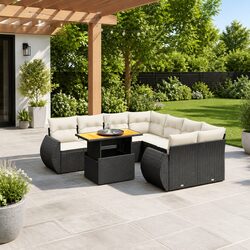 Affordable 9 Piece Outdoor Sofa Set with Practical Design
