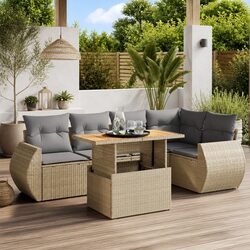 A Reliable Choice: 6 Piece Garden Sofa Set with Comfort