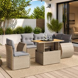 Comfortable 6 Piece Sofa Set: Great Value for Your Outdoors