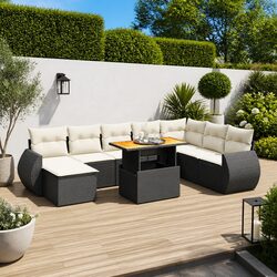 Comfortable 9-Piece Garden Sofa Set with Great Value