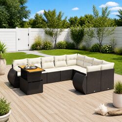 Comfortable and Stylish 10-Piece Garden Sofa Set