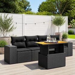 Comfortable 5 Piece Outdoor Sofa Set with Removable Covers