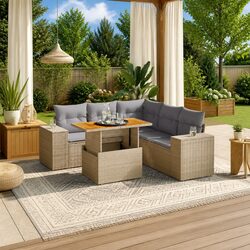 Warm and Welcoming 6 Piece Garden Sofa Set