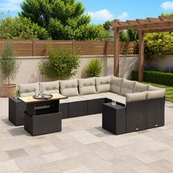 Reliable 10-Piece Garden Sofa Set for Outdoor Comfort