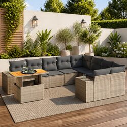 Practical and Comfortable 10-Piece Garden Sofa Set