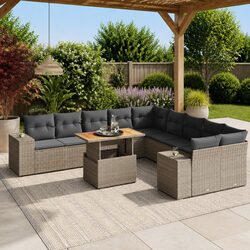 Comfortable 11-Piece Outdoor Sofa Set for Relaxation