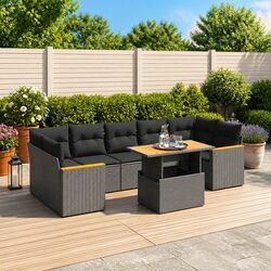 Reliable 8 Piece Outdoor Sofa Set with Cushions