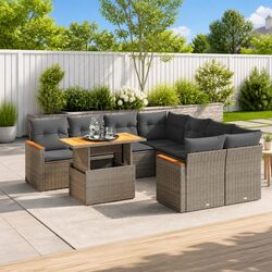 Comfortable and Practical 9-Piece Garden Sofa Set