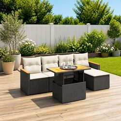 Quality Garden Sofa Set: 6 Pieces with Comfort and Value