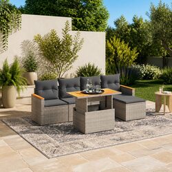 Comfortable and Practical 6-Piece Garden Sofa Set